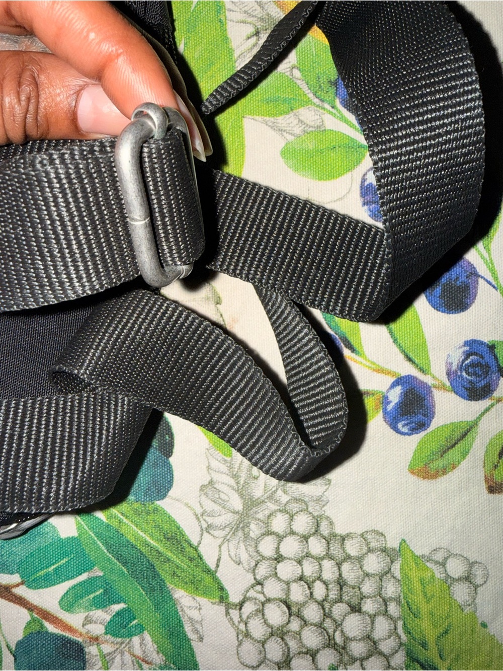 Black Crossbody or Travel Pouch with Turn-Lock Closure - Picture 7 of 8